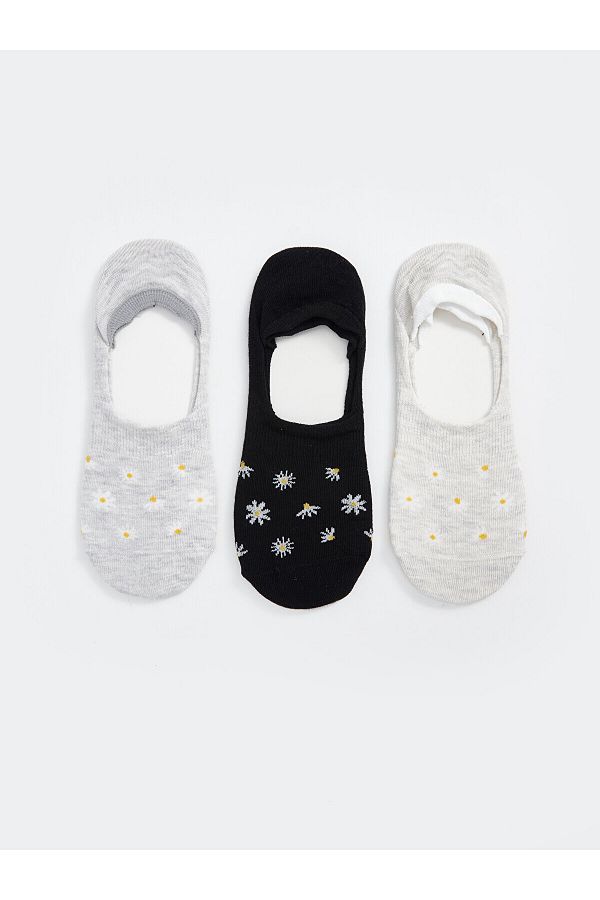 LC Waikiki-LCW DREAM gemusterte Ballerina-Socken für Damen im 3er-Pack 1