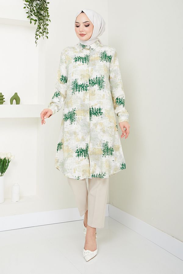 Kirazgym-Viscose Patterned Tunic - Color Detailed 1