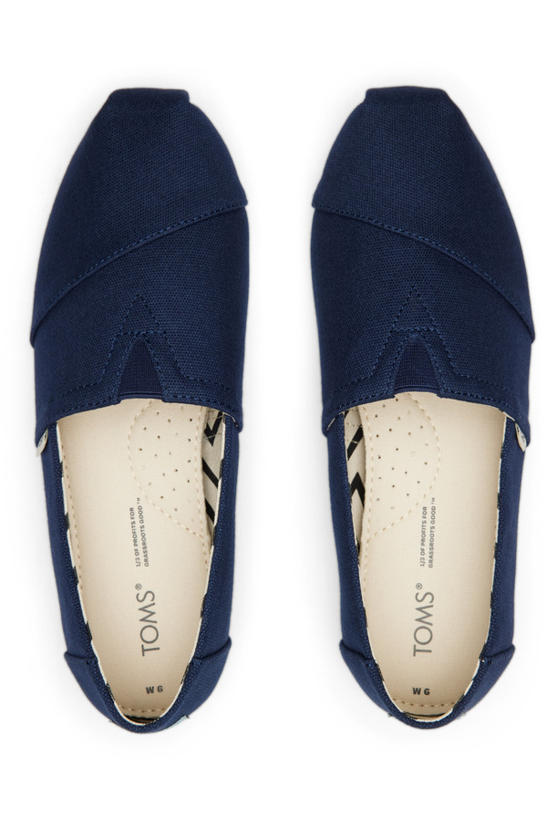 Heel Toms Alpargata Open Toe Blue Yarn Dye Shoes Toms ALPARGATA