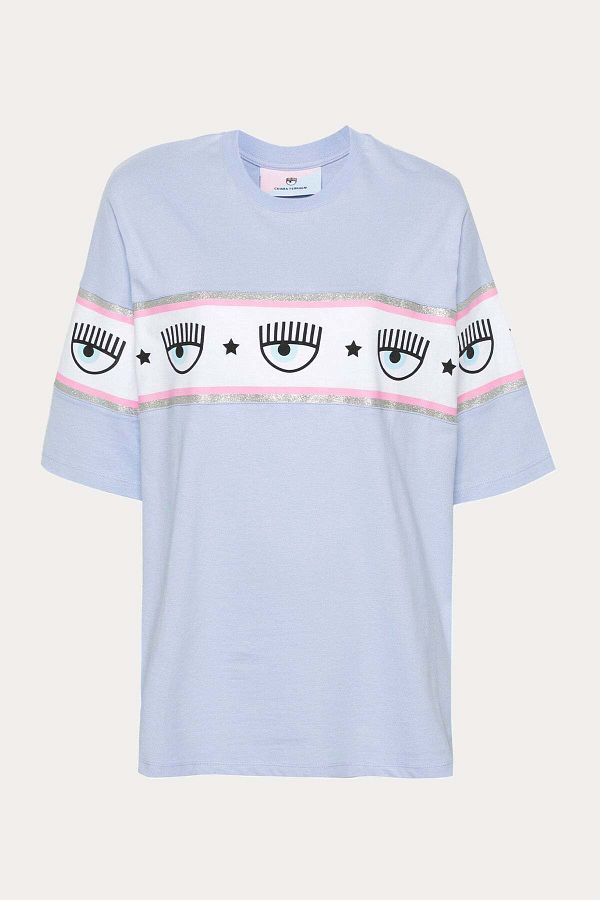CHIARA FERRAGNI Wide Cut Round Neck Logo T shirt Trendyol