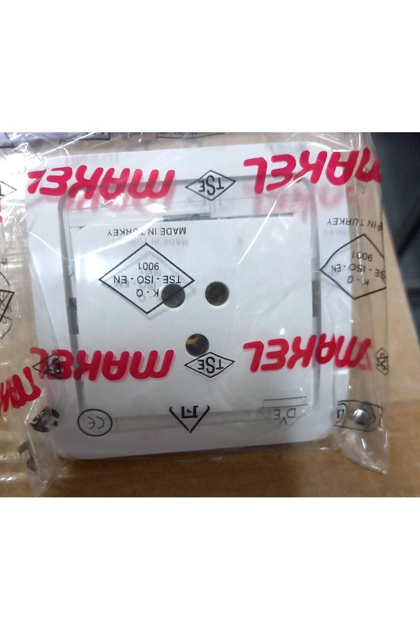 MAKEL-22006 MIMOZA White Triangle Phone Socket - Without Cord-Fence 1