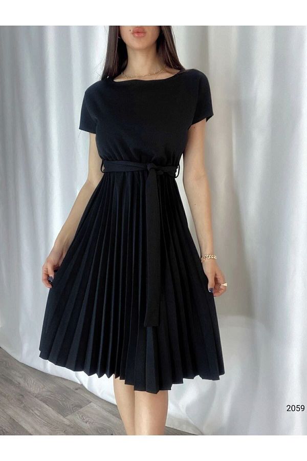 Black pleated mini skirt evening gowns cheap