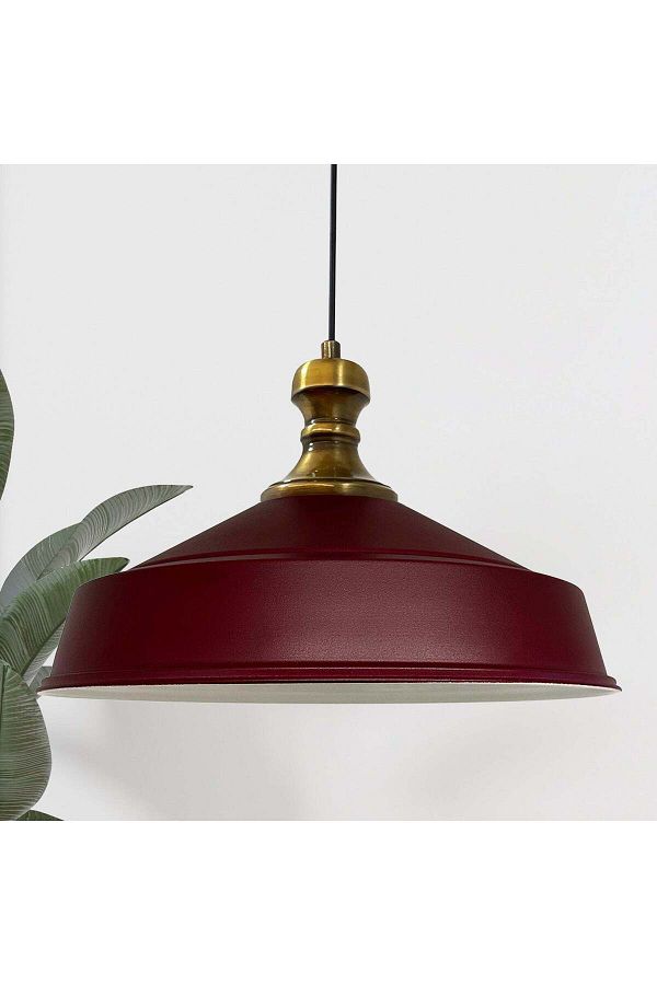 Bamyum-Bordeaux Pendelleuchte - Asletl-Knob, Metall, 41 cm Lampe 1