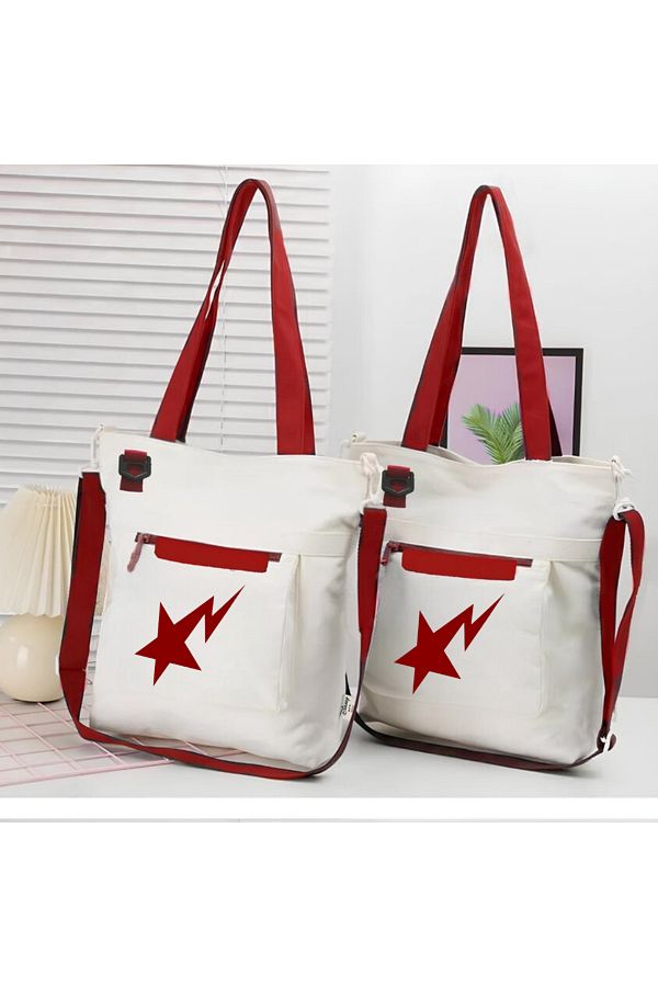 Toum Red Lightning Blunt Blunt Canvas Messenger Bag Trendyol