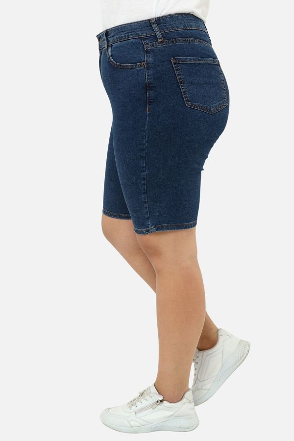 CEDY DENIM Women s Large Size High Waist Full Lycra Slimfit Jean Shorts c606 Trendyol