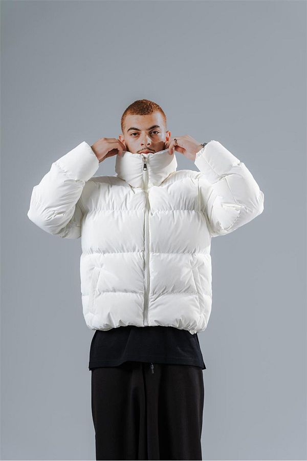 go gang own Chubby White Puffer Jacket Trendyol