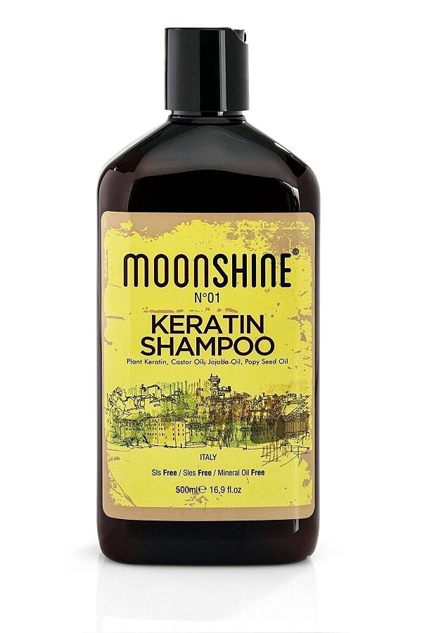 MOONSHINE-Moonshine Keratin Nourishing Natural Keratin Shampoo for Repairing Damaged Hair (500ml) 1