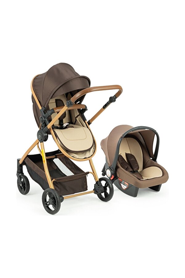 QUARD Promax Travel Sistem Bebek Arabası Gold-Antrasit