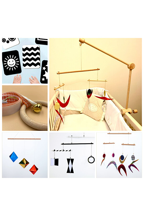 pikukid Bebekler Için Küçük Montessori Eğitim Seti ( Dönence Askısı Ile )