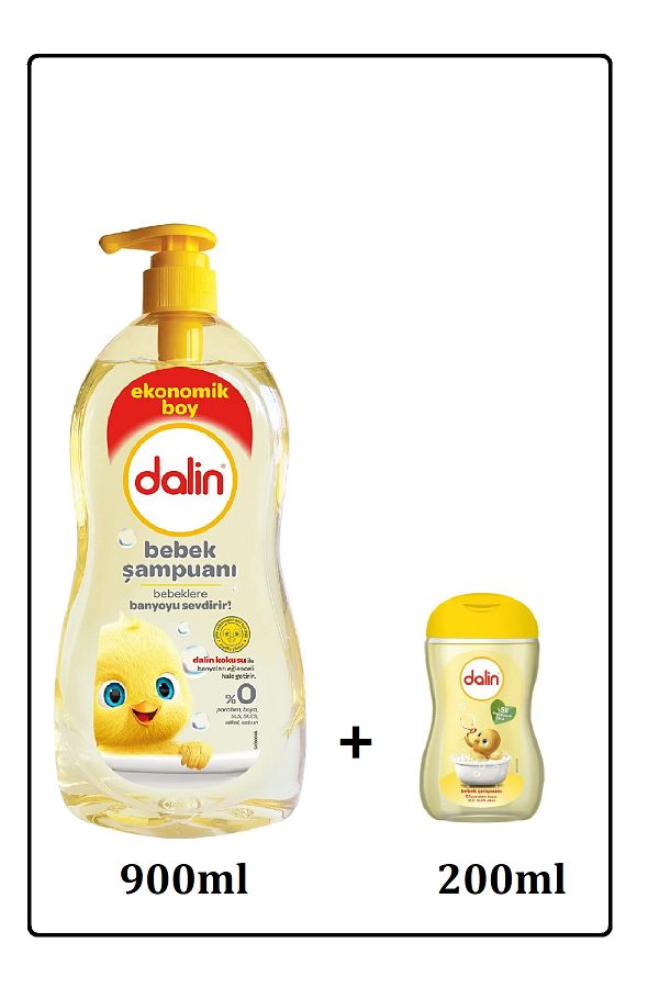 Dalin-900 Ml and 200 Ml Baby Shampoo - Set of 2 1
