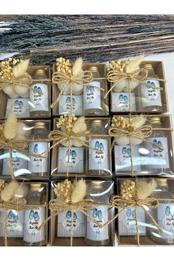 KRVTASARIM 30 Adet Kolonya & Çikolata & Buuble Mum Bebek