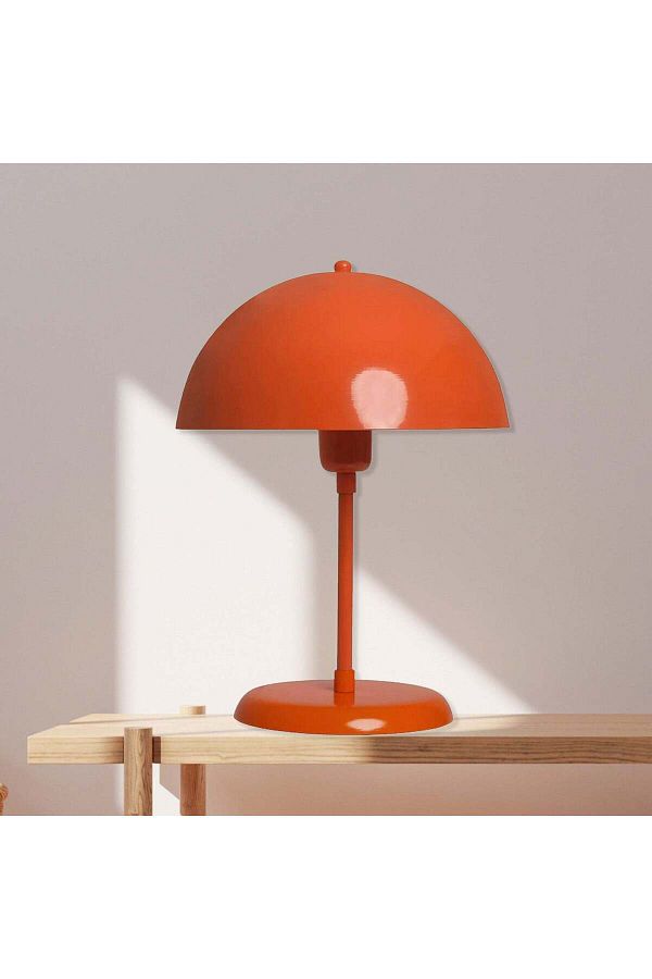 Bamyum-Lipeo 30cm kleine Tischlampe - Pilz Metall orange Lampe 1
