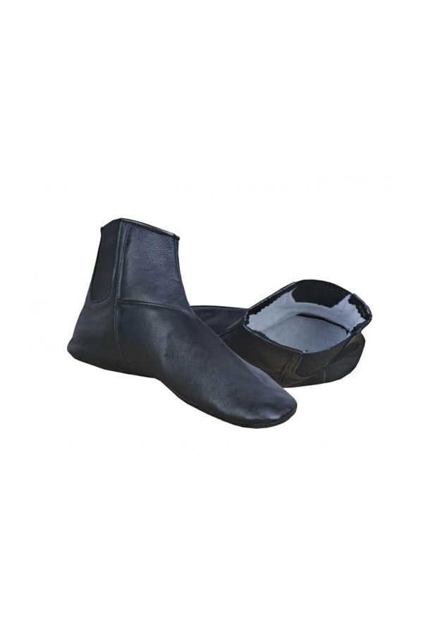 Hacızade-Unisex Black Mest Leather Double Elastic Lined Miflon Number 38 1