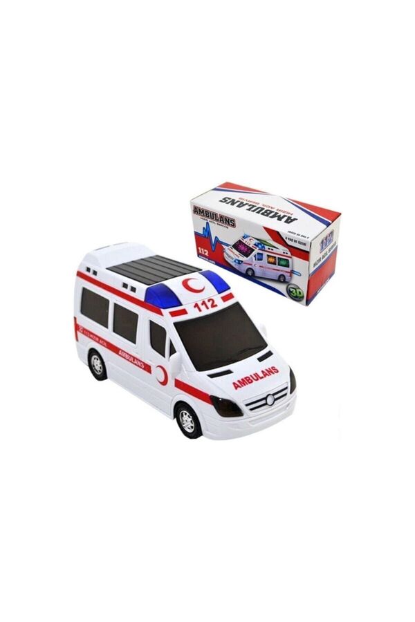 can oyuncak Sesli 3d Işıklı Ambulans Arabası