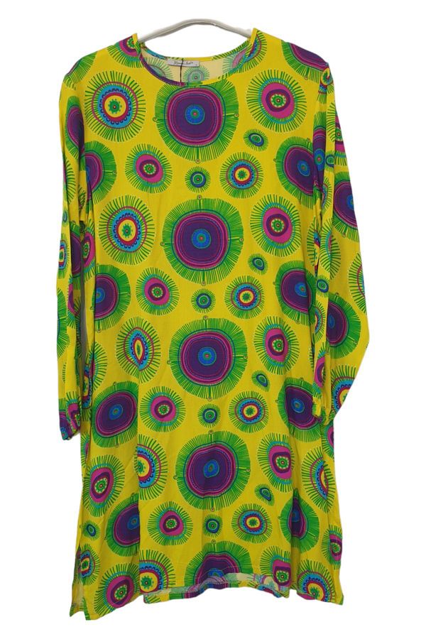 GGMM-Viscose Patterned TUNIC yellow 1