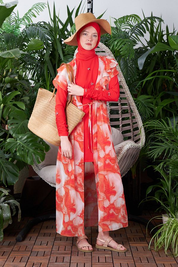 Moodbasic-Orange Tulle Testature Pareo 1