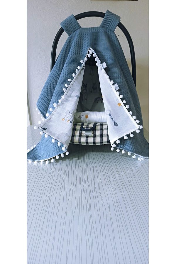 devadesign-DEVADESIGN 100% Cotton Muslin Pique Stroller Set 1