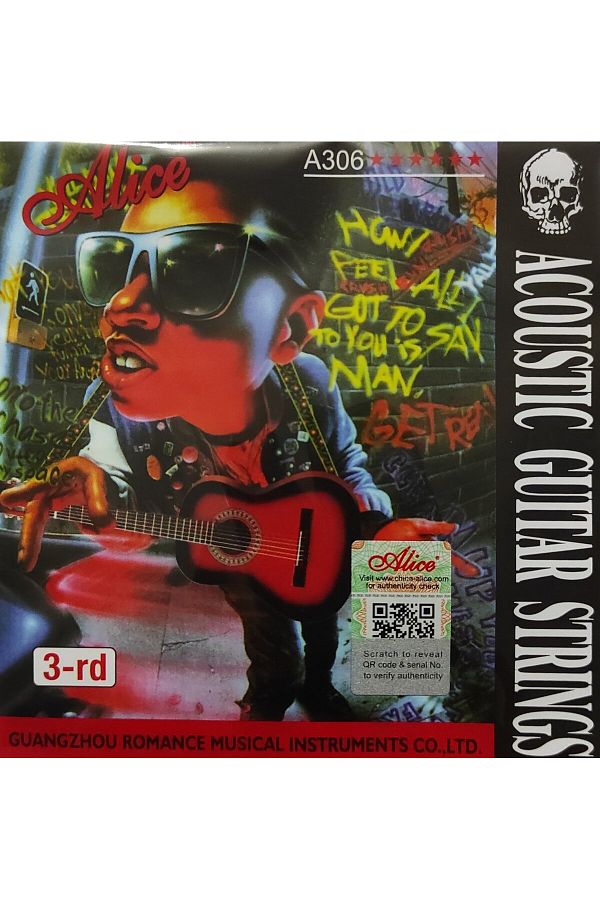 Alice-A306xl-3 Acoustic Guitar Left String - Single String 0.23w Wrapped 1