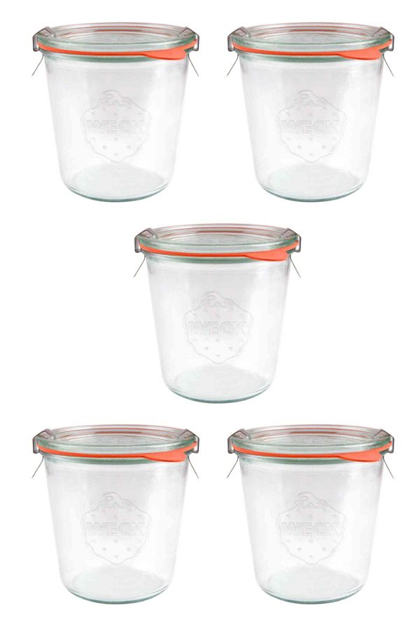 Weck-Jar Glass Storage Container 580 Ml Cup Type (Pack of 5) 1