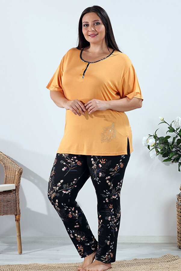 Bella Linda Plus Size Summer Women's Pajama Set- Trendyol