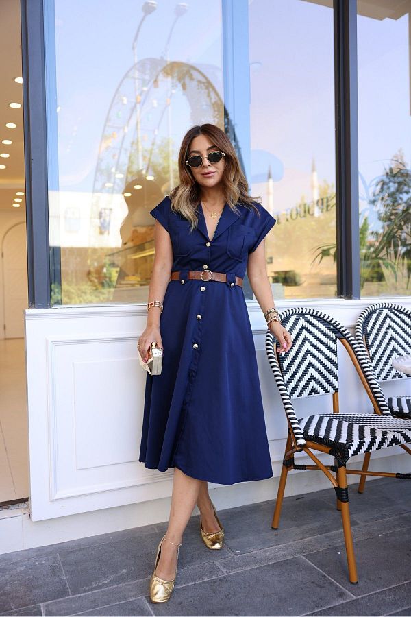Short sleeve midi shirt dress cheap