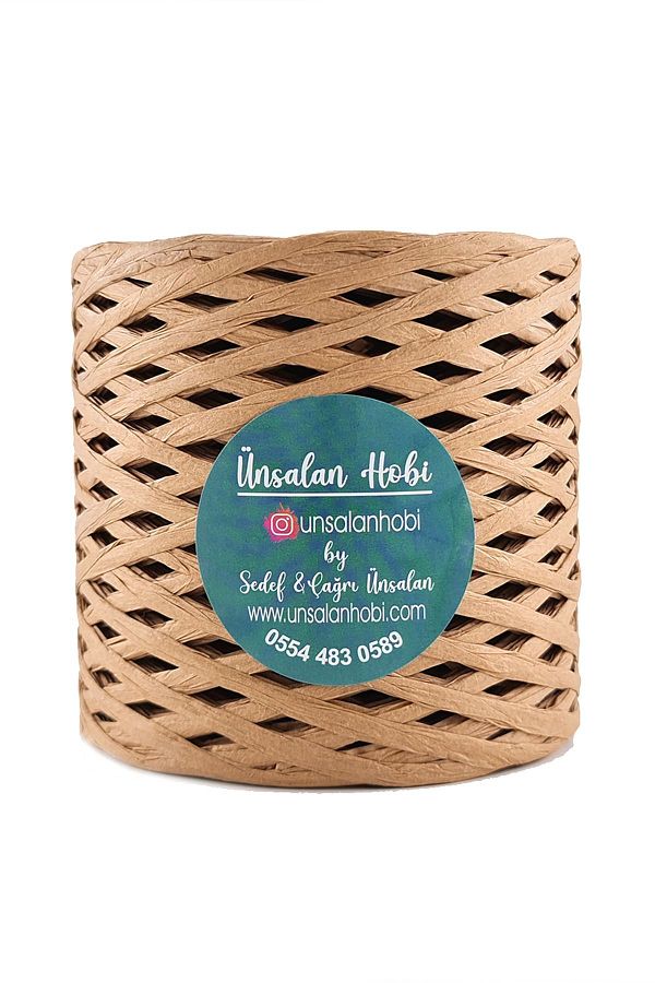 ÜNSALAN HOBİ-Paper Raffia String Straw Color Paper Raffia String Paper Bag Straw Color Bag String Hat String 200 gr 1