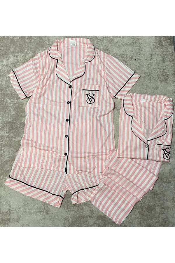 kl k dura Victoria secret cotton combed pajamas shorts set Trendyol