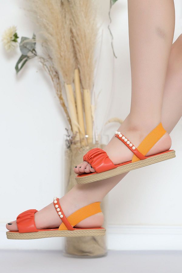 Cute orange sandals on sale