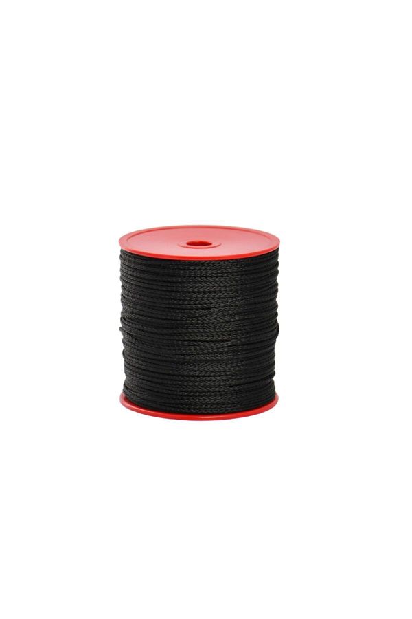 Globe-Black Polyester String Rope - 2.0 mm - 150 M. - Roller 1