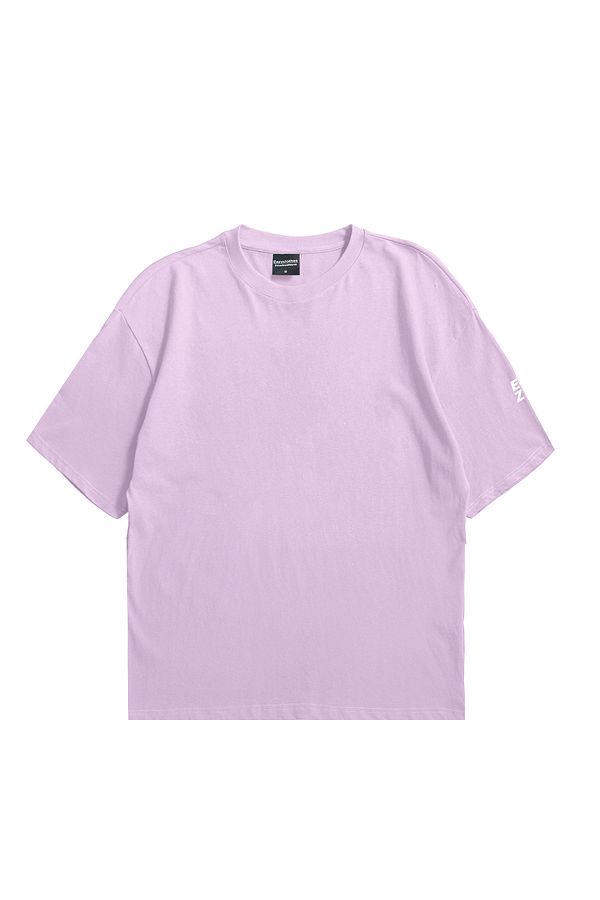 Eazy Co-Tricou de bază cu mânecă scurtă, unisex, oversize, cu imprimeu Eazy Lilac 1