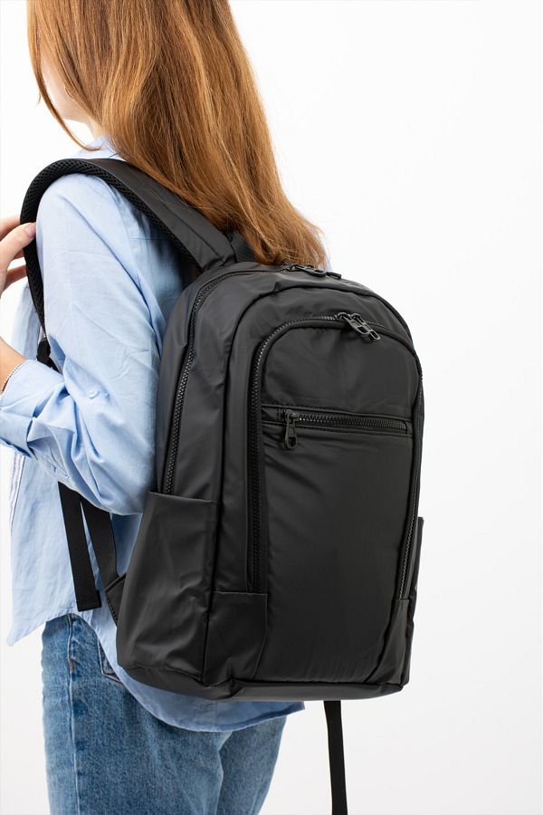 YOGII Unisex Black Dres Model 3 Compartments Waterproof Medium Size Travel Business Backpack with Laptop Compartment VIP Trendyol
