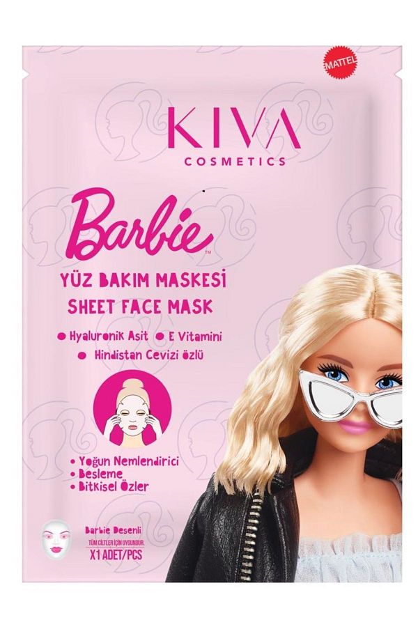 Barbie-Licensed Paper Face Mask with Aloe Vera and Coconut Extract 1