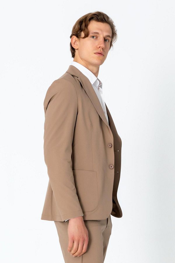 Cekmon Men s Camel Technological Comfortable Lightweight Travel Jacket Non Wrinkle Regular Fit Rn51044 Trendyol