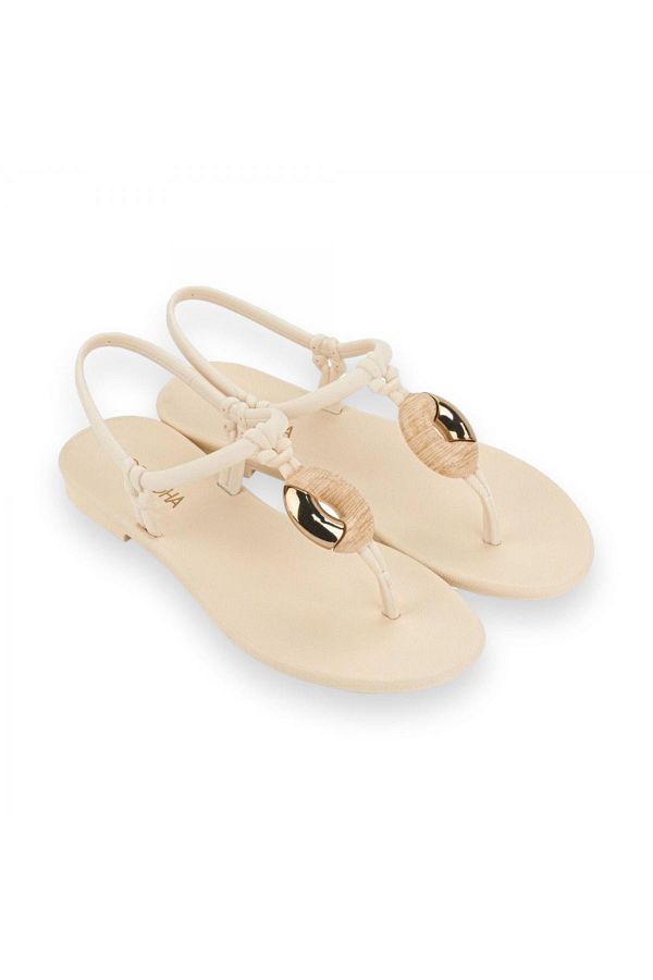 Grendha-83598 Cacau Celebre - Sandale de damă Off-White 1