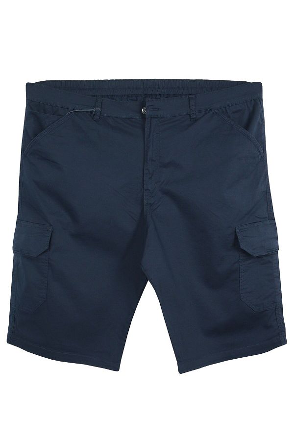marufshop Plus Size Men s Gabardine Shorts 115 185 Kilo Cargo Pocket and Navy Blue Dekons Trendyol