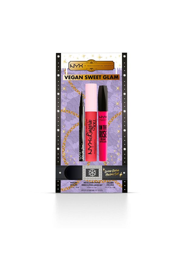 NYX Professional Makeup-Vegan Sweet Glam Sınırlı Sayıda Set Nyx Profesyonel Makyaj 3'lü 1