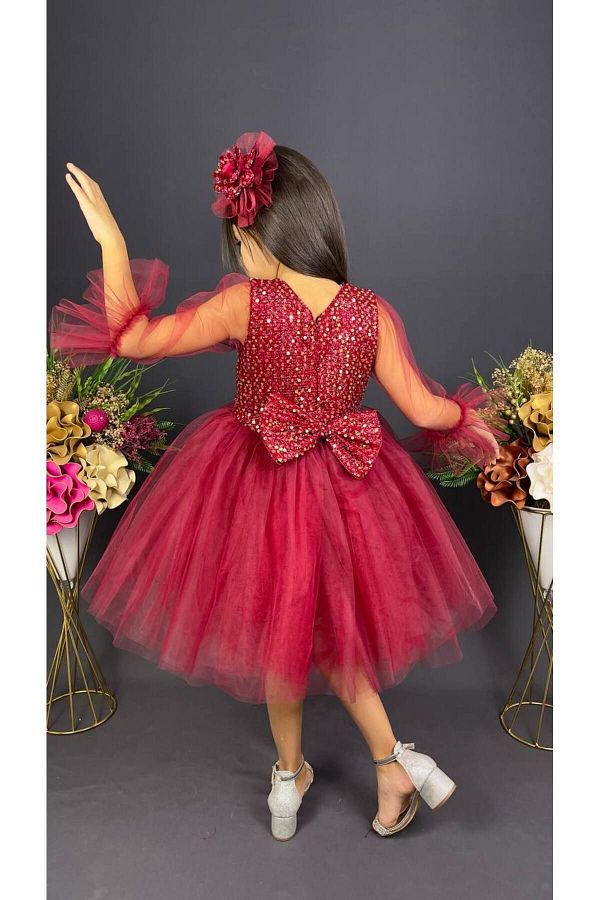 Burgundy tutu dress outlet