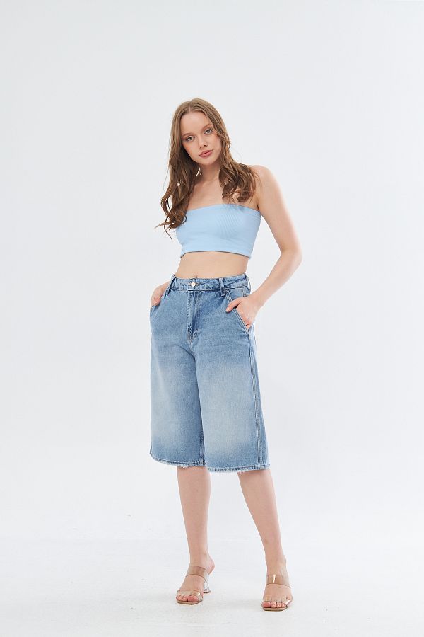 cracpot-Trend Midi Skater Shorts - Stylish and Comfortable 1
