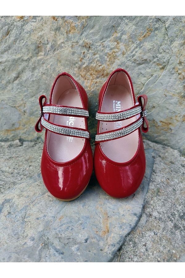 Shiny red flats hotsell