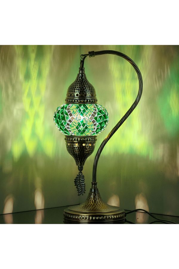 Demmex-Gooseneck 40cm - 100% Handcrafted Authentic Turkish Lamp and Moroccan Mosaic Table Bedside 1