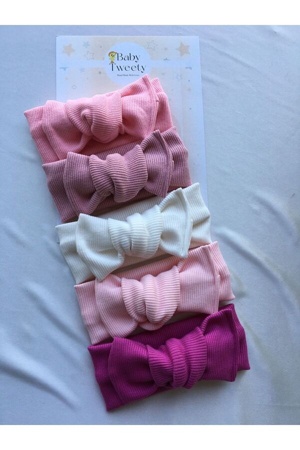 Baby Tweety 5'li Kombin El Yapımı Kız Bebek Bandana