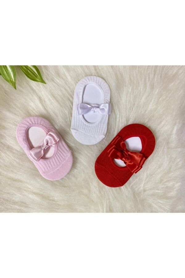 happykidssocks Kız Bebek Renkli Babet Çorabı