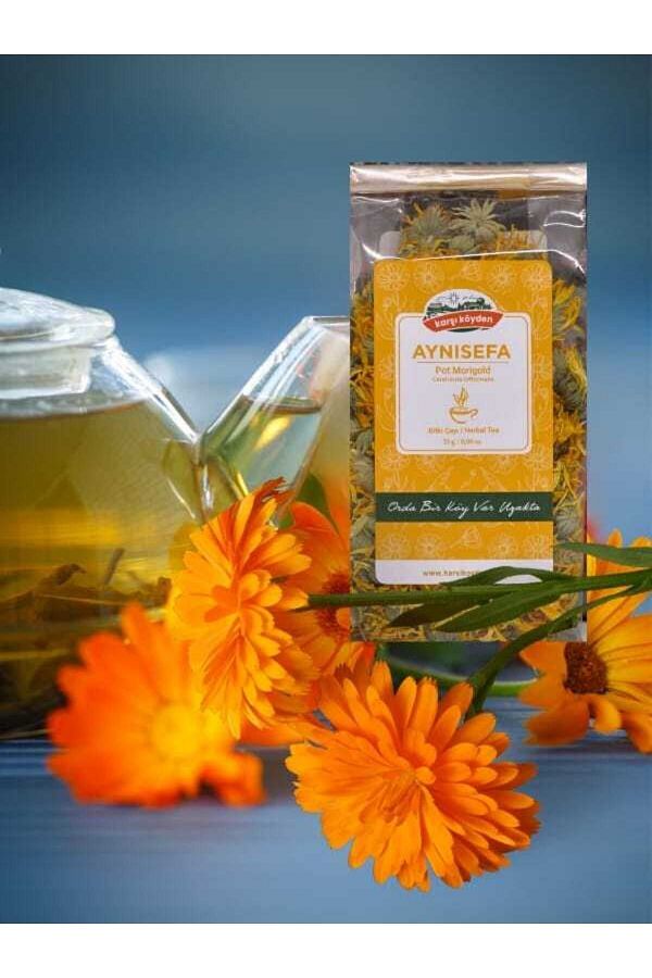Karşı Köyden-Calendula - Medical Narcissus and Orange Narcissus Flower, Calendula Officinalis 25g 1
