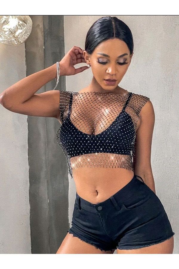 Crop top style bikini best sale