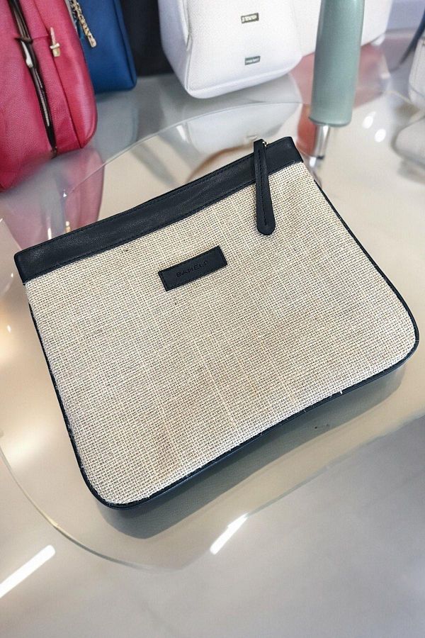 BAHELS-Special Design Jute Straw Women's Portfolio and Clutch Bag 1