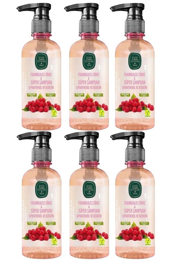 Eyüp Sabri Tuncer-Raspberry Vinegar Super Shampoo - Raspberry Vinegar 100ml x 6 Pieces 1