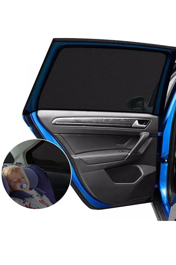 BYENS 2 Adet Oto Güneşlik Perde Araba Yan Cam Perdesi Araç Içi Güneşliği Için Seyahat Arka Koltuk
