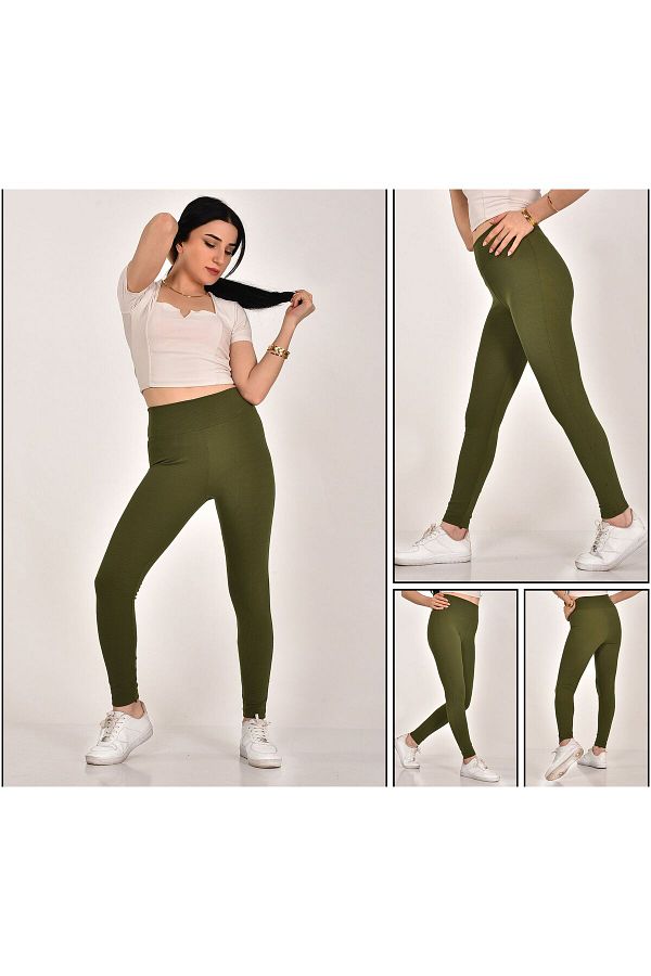 Khaki sports leggings discount