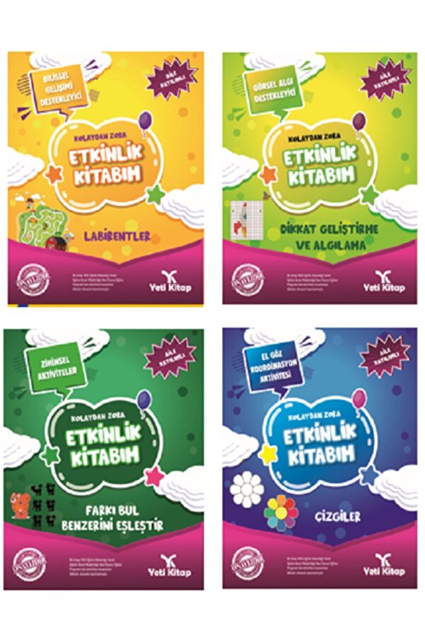 yeti kitap İlk Adım 2-4 Yaş Dikkat ve Zeka Geliştirme Setim