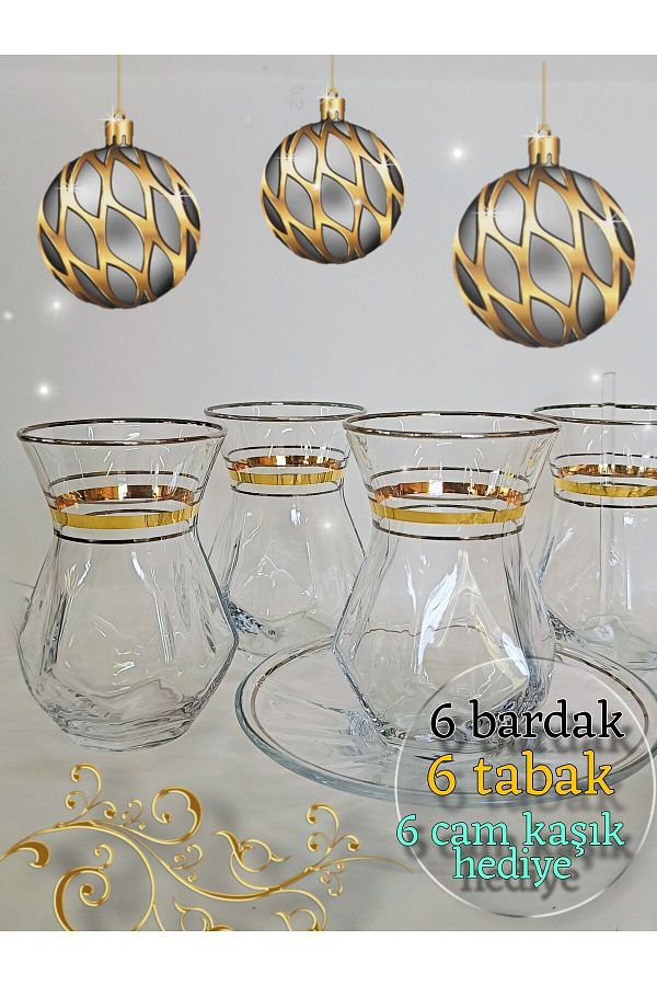 SAMSA-0Rjinal Gilded Platinum Line Patterned Model 6-Person Tea Set 1